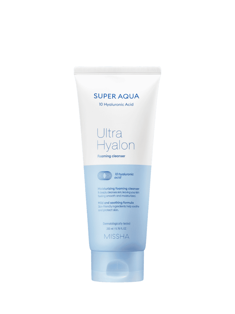 MISSHA Super Aqua Ultra Hyalron Cleansing Foam αφρός καθαρισμού προσώπου με υαλουρονικό οξύ για ενυδάτωση και βαθύ καθαρισμό από το belevie.gr