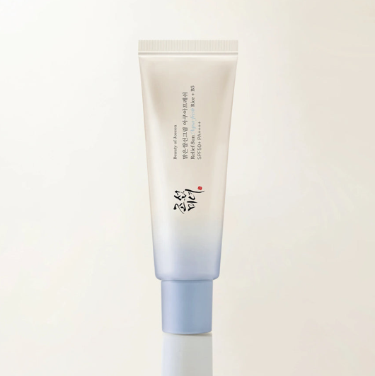 Beauty of Joseon Relief Sun Aqua-Fresh Rice + B5 SPF50+ PA++++ αντηλιακό προσώπου με ρύζι και πανθενόλη για ενυδάτωση, καταπράυνση και υψηλή προστασία UV χωρίς λευκά υπολείμματα